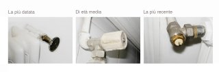 valvole termosifoni da sostituire: datata, età media, più recente