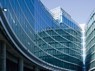 part of contemporary office building in Milan, Italy part of contemporary office building in Milan, Italy