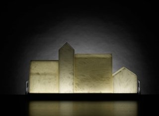 lampada Casetta di Promemoria in rovere e bronzo lampada Casetta di Promemoria in rovere e bronzo