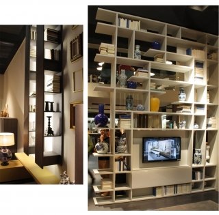 Libreria sospesa di Former  Libreria bifacciale di Former