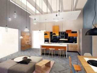 cucina color arancio Play Kitchen di Febal cucina color arancio Play Kitchen di Febal