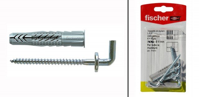 Con il tassello di nylon Fischer UX 6 x 35 H, l‘avvitamento della vite sostiene l‘espansione di UX nel materiale edile solido e il suo fissaggio nella cavità. È disponibile con viti, occhioli o ganci, fornendo la soluzione adeguata per tutte le applicazioni. www.fischeritalia.it Con il tassello di nylon Fischer UX 6 x 35 H, l‘avvitamento della vite sostiene l‘espansione di UX nel materiale edile solido e il suo fissaggio nella cavità. È disponibile con viti, occhioli o ganci, fornendo la soluzione adeguata per tutte le applicazioni. www.fischeritalia.it