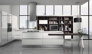 cucina con isola e tavolo da pranzo Bella di Aran Cucine cucina con isola e tavolo da pranzo Bella di Aran Cucine