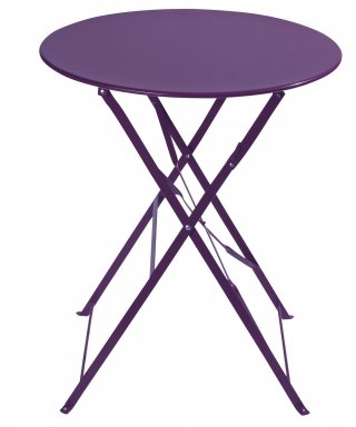 Il tavolino ref. 122238 di Maisons du monde è realizzato in metallo verniciato viola con vernice epossidica opaca e può essere usato anche all’esterno; è pieghevole per ottimizzare lo spazio. Misura Ø 58 x H 72 cm. Prezzo 29,99 euro. www.maisonsdumonde.com Il tavolino ref. 122238 di Maisons du monde è realizzato in metallo verniciato viola con vernice epossidica opaca e può essere usato anche all’esterno; è pieghevole per ottimizzare lo spazio. Misura Ø 58 x H 72 cm. Prezzo 29,99 euro. www.maisonsdumonde.com