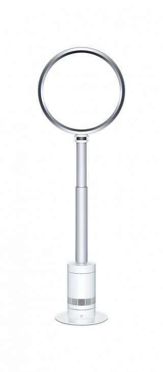 Al posto di pale rotanti che tagliano l’aria, il ventilatore da terra AM08 di Dyson utilizza la tecnologia Air Multiplier™: l’aria che si trova dietro o intorno al ventilatore, viene trascinata nel flusso d’aria, amplificandone il volume di 15 volte. Non avendo pale o griglie protettive è facile da pulire con un semplice panno di stoffa e è sicuro per i bambini. Prezzo 508 euro. www. dyson.com Al posto di pale rotanti che tagliano l’aria, il ventilatore da terra AM08 di Dyson utilizza la tecnologia Air Multiplier™: l’aria che si trova dietro o intorno al ventilatore, viene trascinata nel flusso d’aria, amplificandone il volume di 15 volte. Non avendo pale o griglie protettive è facile da pulire con un semplice panno di stoffa e è sicuro per i bambini. Prezzo 508 euro. www. dyson.com