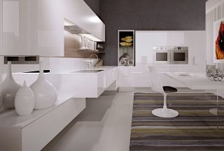 cucina bianco opaco e lucido Solobianco di Scic cucina bianco opaco e lucido Solobianco di Scic