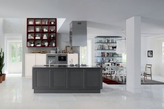 cucina Elegante di Veneta Cucine in frassino laccato grigio cucina Elegante di Veneta Cucine in frassino laccato grigio