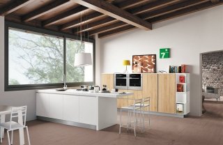 cucina con isola e finitura rovere naturale Ank di Creo Kitchens cucina con isola e finitura rovere naturale Ank di Creo Kitchens
