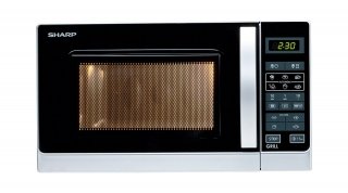 Funziona a 11 livelli di potenza il forno microonde con grill con pannello comandi Touch Control; misura L 43,9 x P 35,8 x H 25,7 cm e costa 99 euro R642INW di Sharp www.sharp.it, Funziona a 11 livelli di potenza il forno microonde con grill con pannello comandi Touch Control; misura L 43,9 x P 35,8 x H 25,7 cm e costa 99 euro R642INW di Sharp www.sharp.it,