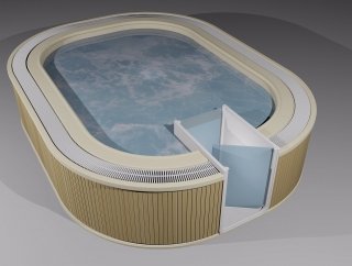minipiscina da esterno Miami di Busco con due porte, una esterna e una interna minipiscina da esterno Miami di Busco con due porte, una esterna e una interna