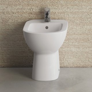 bidet da terra filo muro della serie Gemma2 di Ceramica Dolomite in ceramica sanitaria bianca bidet da terra filo muro della serie Gemma2 di Ceramica Dolomite in ceramica sanitaria bianca
