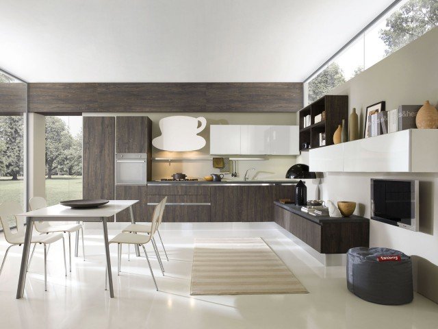 cucina lineare con ante lisce Erika di Aran Cucine cucina lineare con ante lisce Erika di Aran Cucine