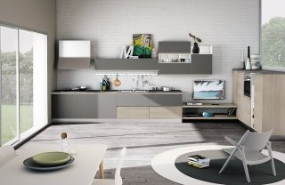 cucina aperta direttamente sul living Jey di Creo Kitchens cucina aperta direttamente sul living Jey di Creo Kitchens