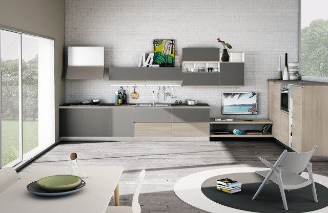 cucina aperta direttamente sul living Jey di Creo Kitchens cucina aperta direttamente sul living Jey di Creo Kitchens