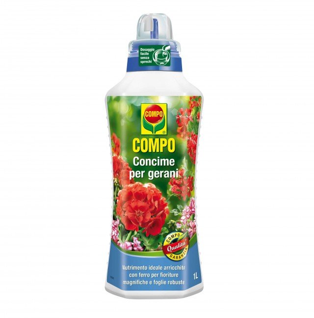 Concime per gerani è il nutrimento liquido ideale per tutti i pelargoni compo hobby Concime per gerani è il nutrimento liquido ideale per tutti i pelargoni compo hobby