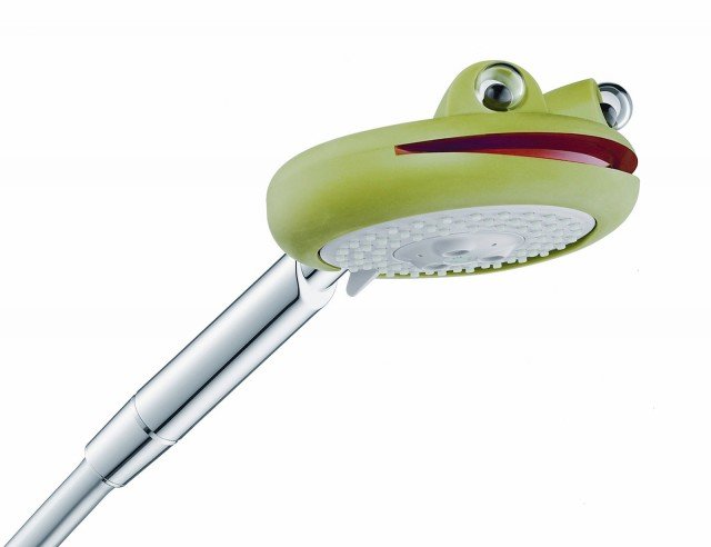 doccetta a forma di rana Raindance Froffy di Hansgrohe a risparmio idrico e con sistema anticalcare doccetta a forma di rana Raindance Froffy di Hansgrohe a risparmio idrico e con sistema anticalcare