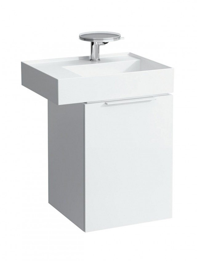mobile lavabo di Kartell by Laufen con sifone salvaspazio, cassetto e mensola interna mobile lavabo di Kartell by Laufen con sifone salvaspazio, cassetto e mensola interna