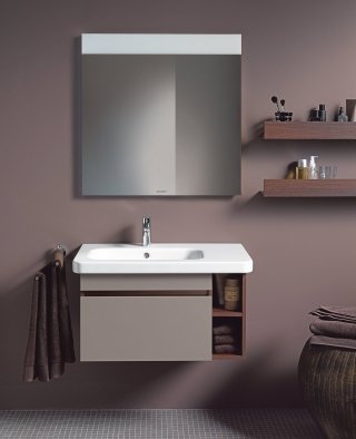 mobile lavabo bagno sospeso in finitura castagno scuro e grigio basalto opaco serie DuraStyle di Duravit mobile lavabo bagno sospeso in finitura castagno scuro e grigio basalto opaco serie DuraStyle di Duravit
