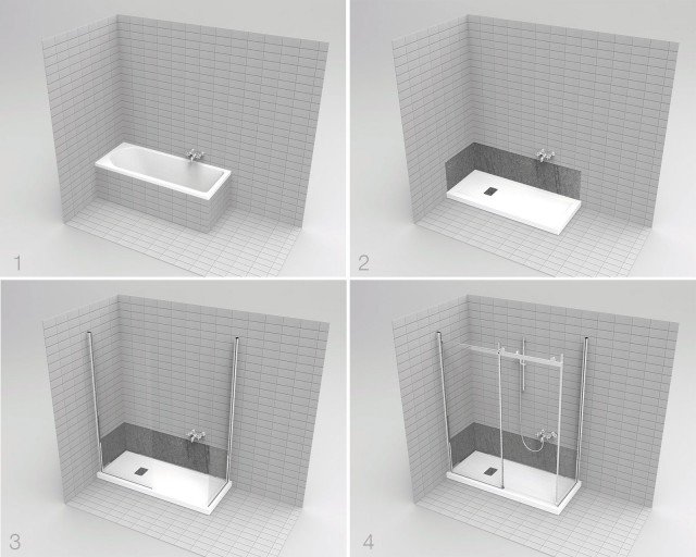 sistema bagno per vasca e doccia G-magic di Grandform sistema bagno per vasca e doccia G-magic di Grandform