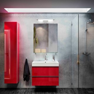mobile lavabo rosso lucido con due cassetti GODMORGON/BRÅKIVEN di Ikea mobile lavabo rosso lucido con due cassetti GODMORGON/BRÅKIVEN di Ikea