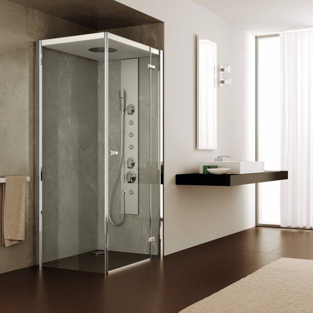 box doccia ad angolo Chapeau di Teuco con bagno turco potenza 2,4Kw box doccia ad angolo Chapeau di Teuco con bagno turco potenza 2,4Kw