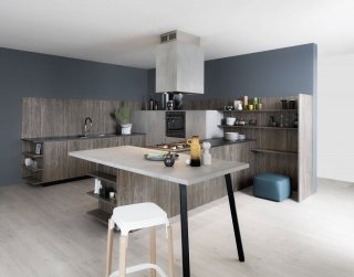 cucina con ante in melaminico grigio Mila di Cesar cucina con ante in melaminico grigio Mila di Cesar