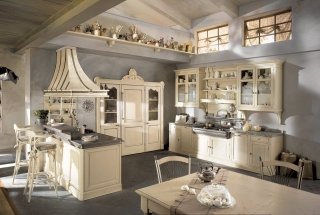 cucina in legno massello beige e grigio Dhialma di Marchi Cucine cucina in legno massello beige e grigio Dhialma di Marchi Cucine