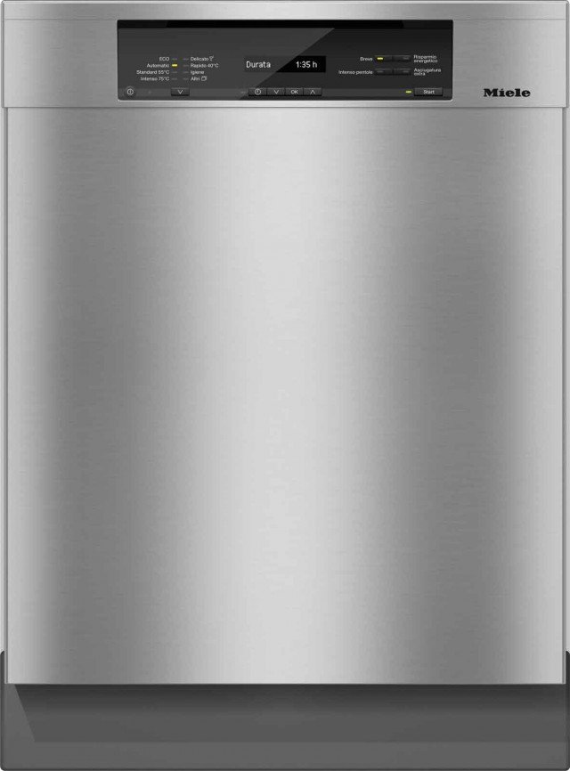 <br />La lavastoviglie G 6510 SCU CleanSteel di Miele prevede 11 programmi di lavaggio, tra cui Eco, ExtraSilence e Igiene. Ha capienza 14 coperti. In classe A+++, risparmia fino al -40% di energia con la possibilità di allacciamento all’acqua calda. Si incassa in basi da 60 cm. <strong>www.miele.it</strong> <br />La lavastoviglie G 6510 SCU CleanSteel di Miele prevede 11 programmi di lavaggio, tra cui Eco, ExtraSilence e Igiene. Ha capienza 14 coperti. In classe A+++, risparmia fino al -40% di energia con la possibilità di allacciamento all’acqua calda. Si incassa in basi da 60 cm. <strong>www.miele.it</strong>