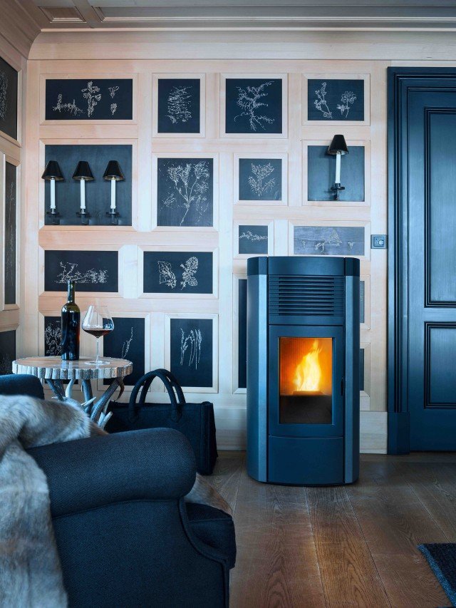 Stufa a pellet con tre ventilatori regolabili in modo indipendente MUSA 2.0. di MCZ Stufa a pellet con tre ventilatori regolabili in modo indipendente MUSA 2.0. di MCZ