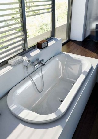 vasca ovale da incasso Active di Ideal Standard realizzata in acrilico dimensioni L 180 x P 80 cm. vasca ovale da incasso Active di Ideal Standard realizzata in acrilico dimensioni L 180 x P 80 cm.