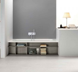 vasca da incasso con libreria KellyBook di Mastella Design può essere incassata a nicchia dimensioni L 200 x P 105 cm. vasca da incasso con libreria KellyBook di Mastella Design può essere incassata a nicchia dimensioni L 200 x P 105 cm.
