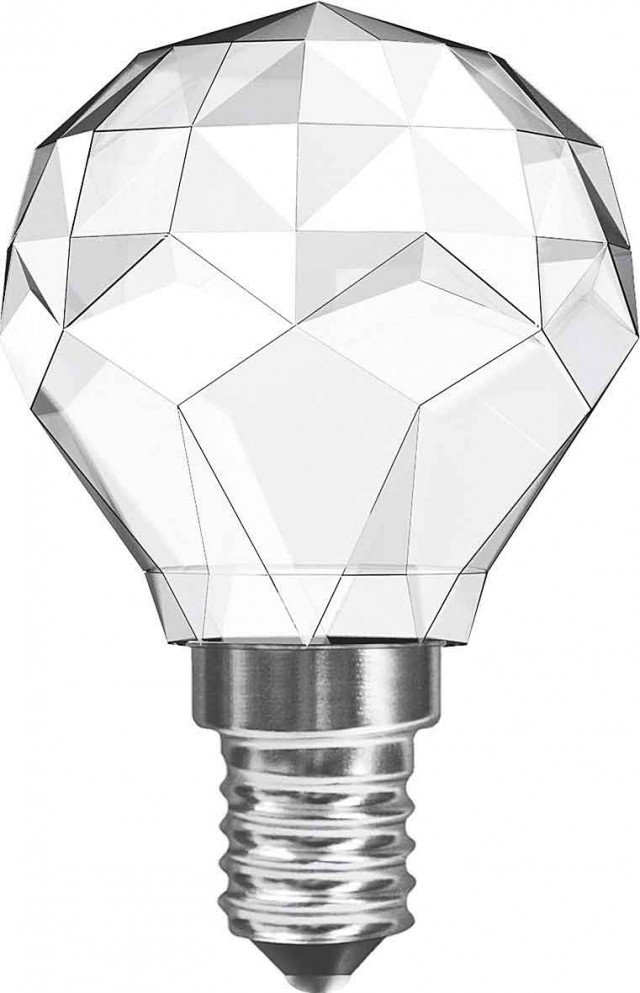 lampadina a led attacchi E27 e E14 Led Crystal sfera di Relco lampadina a led attacchi E27 e E14 Led Crystal sfera di Relco