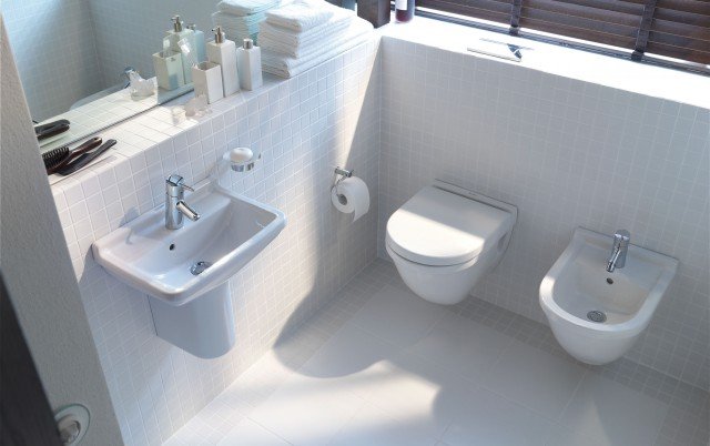 È disegnata da Philippe Starck la collezione Starck 3 di Duravit in ceramica sanitaria bianca. Il lavamani con troppopieno misura L 45 x P 32 cm, il bidet sospeso Compact L 36 x P 48,5 cm e il vaso sospeso Compact a cacciata L 36 x P 47,5 cm. Prezzo del lavamani, senza semicolonna, 103 euro, del bidet 237 euro e del vaso, senza sedile, 284 euro. www.duravit.it È disegnata da Philippe Starck la collezione Starck 3 di Duravit in ceramica sanitaria bianca. Il lavamani con troppopieno misura L 45 x P 32 cm, il bidet sospeso Compact L 36 x P 48,5 cm e il vaso sospeso Compact a cacciata L 36 x P 47,5 cm. Prezzo del lavamani, senza semicolonna, 103 euro, del bidet 237 euro e del vaso, senza sedile, 284 euro. www.duravit.it