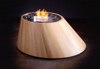 biocamino Cone di Brandoni legno rovere chiaro biocamino Cone di Brandoni legno rovere chiaro