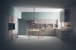 cucina con tavolo in metallo verniciato Tweet di Zampieri Cucine cucina con tavolo in metallo verniciato Tweet di Zampieri Cucine
