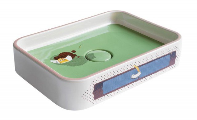 Lavabo Animus di Ceramica Globo in ceramica con decori Lavabo Animus di Ceramica Globo in ceramica con decori