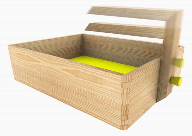 Makespae è un contenitore in legno di frassino impilabile e modulare, con la base rivestita da una pellicola colorata e personalizzabile. Il manico regolabile permette un facile aggancio a qualsiasi piano orizzontale (tavolo, mensola, libreria, ecc.). L 39 x P 29 x H 10 cm. Prezzo 700 euro. Makespae è un contenitore in legno di frassino impilabile e modulare, con la base rivestita da una pellicola colorata e personalizzabile. Il manico regolabile permette un facile aggancio a qualsiasi piano orizzontale (tavolo, mensola, libreria, ecc.). L 39 x P 29 x H 10 cm. Prezzo 700 euro.