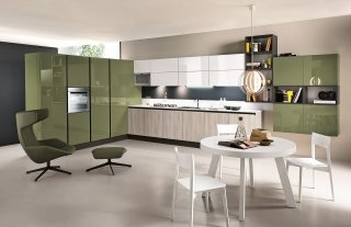 cucina verde avocado Sand di Febal cucina verde avocado Sand di Febal