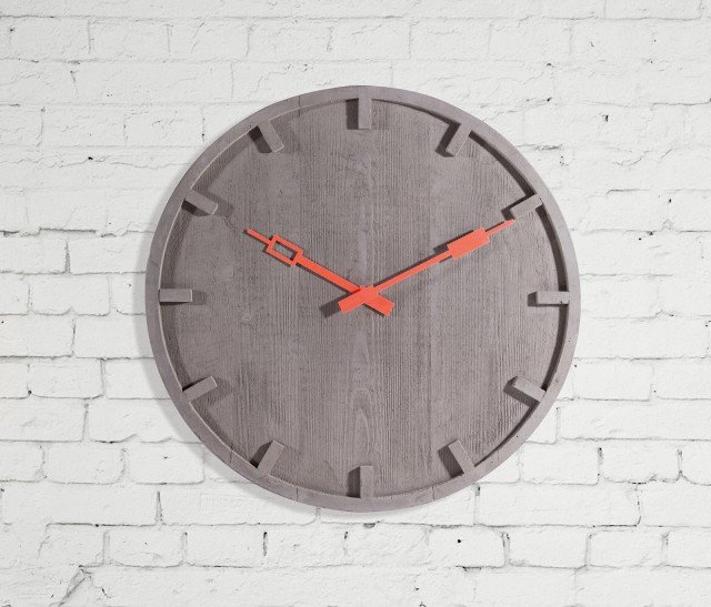 L'orologio Memento di Seletti è sdrammatizzato dalle lancette intercambiabili fluo, a contrasto con l'austerità del quadrante in cemento. ⌀ 55 cm. Prezzo su richiesta. www.seletti.it L'orologio Memento di Seletti è sdrammatizzato dalle lancette intercambiabili fluo, a contrasto con l'austerità del quadrante in cemento. ⌀ 55 cm. Prezzo su richiesta. www.seletti.it