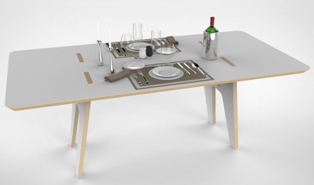 Joint è un tavolo realizzato a partire da un solo pannello in multistrato di betulla, montato a incastro senza necessità di colle o giunzioni meccaniche. L 100 x P 200 x H 75 cm. Prezzo 1.200 euro. Joint è un tavolo realizzato a partire da un solo pannello in multistrato di betulla, montato a incastro senza necessità di colle o giunzioni meccaniche. L 100 x P 200 x H 75 cm. Prezzo 1.200 euro.