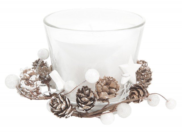 centrotavola Winter di Maisons du monde in vetro con decorazioni centrotavola Winter di Maisons du monde in vetro con decorazioni