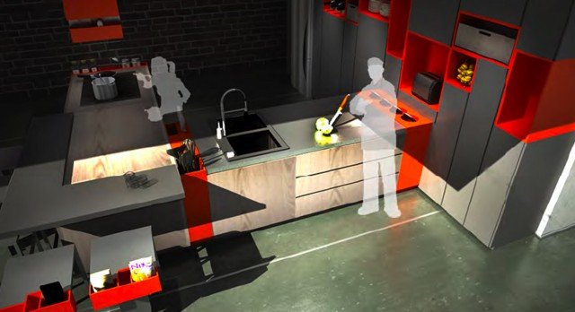 Premiata con il Best Salience and Attraction Project, la Maestro Kitchen, disegnata da Nourane Abdel-Latif, Milena Oropallo, Caterina Rocca, Andrea Tata e Phyu Win, si caratterizza per le linee moderne e la possibilità di combinare diversi elementi, fissi o scorrevoli, realizzati in differenti dimensioni, facilmente aggiungibili o removibili. Premiata con il Best Salience and Attraction Project, la Maestro Kitchen, disegnata da Nourane Abdel-Latif, Milena Oropallo, Caterina Rocca, Andrea Tata e Phyu Win, si caratterizza per le linee moderne e la possibilità di combinare diversi elementi, fissi o scorrevoli, realizzati in differenti dimensioni, facilmente aggiungibili o removibili.