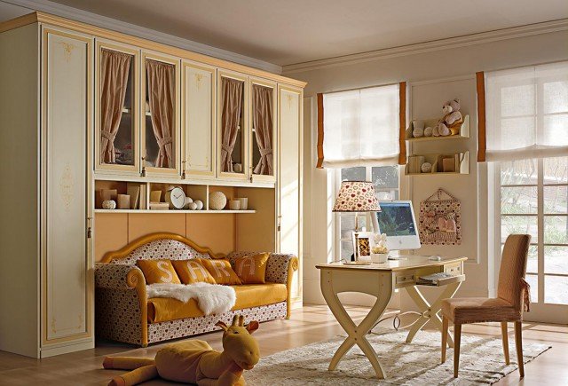 La composizione 201 della collezione Happy Night di Ferretti e Ferretti è caratterizzata dalla presenza dell’armadio a ponte nelle nuances pastello con la finitura patinato magnolia e dettagli floreali arancioni; un comodo divano letto permette di ospitare gli amici durante il giorno. Prezzo su richiesta. www.ferrettieferretti.it La composizione 201 della collezione Happy Night di Ferretti e Ferretti è caratterizzata dalla presenza dell’armadio a ponte nelle nuances pastello con la finitura patinato magnolia e dettagli floreali arancioni; un comodo divano letto permette di ospitare gli amici durante il giorno. Prezzo su richiesta. www.ferrettieferretti.it