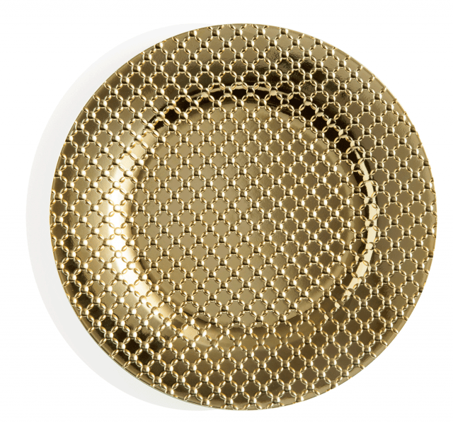 Caratterizzati dalla trama oro, i sottopiatti in polipropilene art. 55903 di Brandani sono proposti in set da quattro pezzi. Uno ha diametro di 33 cm. Prezzo del set 24 euro. www.brandani.it Caratterizzati dalla trama oro, i sottopiatti in polipropilene art. 55903 di Brandani sono proposti in set da quattro pezzi. Uno ha diametro di 33 cm. Prezzo del set 24 euro. www.brandani.it