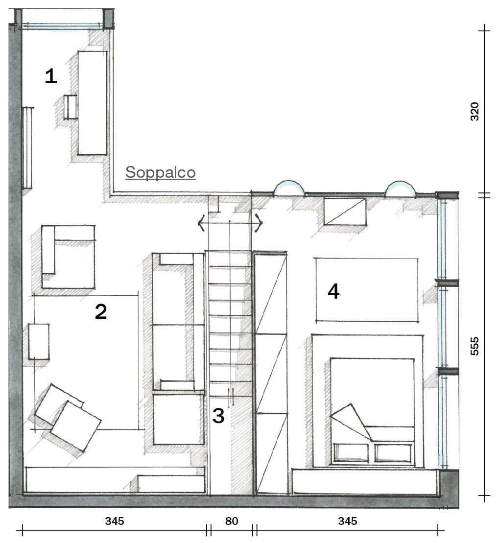 Loft: una casa con materiali protagonisti e soppalco per aumentare ... Progetto soppalco in acciaio