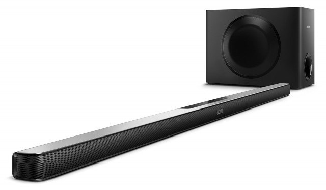 Con un'altezza di soli 38mm e una profondità di 54mm, la soundbar Philips HTL7140B vanta un audio a 5.1 canali per un risultato coinvolgente e immersivo grazie alla tecnologia proprietaria Philips Ambisound. Realizzata con estrema attenzione e cura nel design, caratterizzata da forme affusolate, inserti in alluminio e comandi touch praticamente invisibili quando il sistema è spento. Prezzo: 499,99 euro. www.philips.it Con un'altezza di soli 38mm e una profondità di 54mm, la soundbar Philips HTL7140B vanta un audio a 5.1 canali per un risultato coinvolgente e immersivo grazie alla tecnologia proprietaria Philips Ambisound. Realizzata con estrema attenzione e cura nel design, caratterizzata da forme affusolate, inserti in alluminio e comandi touch praticamente invisibili quando il sistema è spento. Prezzo: 499,99 euro. www.philips.it