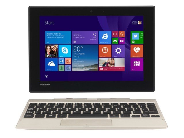 Il nuovo notebook 2 in 1 Satellite Click Mini di Toshiba da 22,6 cm (8,9”) pesa solo 470 grammi e con uno spessore di soli 9,8 mm in modalità tablet è il compagno ideale per viaggi e spostamenti. Lo schermo superiore al Full HD (1920 x 1200) è perfetto per vedere film e foto, mentre la luminosità IPS garantisce angoli di visione più ampi per permettere a più persone contemporaneamente di visualizzare i contenuti sullo schermo. www.toshiba.it Il nuovo notebook 2 in 1 Satellite Click Mini di Toshiba da 22,6 cm (8,9”) pesa solo 470 grammi e con uno spessore di soli 9,8 mm in modalità tablet è il compagno ideale per viaggi e spostamenti. Lo schermo superiore al Full HD (1920 x 1200) è perfetto per vedere film e foto, mentre la luminosità IPS garantisce angoli di visione più ampi per permettere a più persone contemporaneamente di visualizzare i contenuti sullo schermo. www.toshiba.it