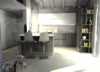 casa-mansarda-cucina-penisola