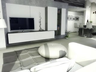 casa-mansarda-soggiorno-tv