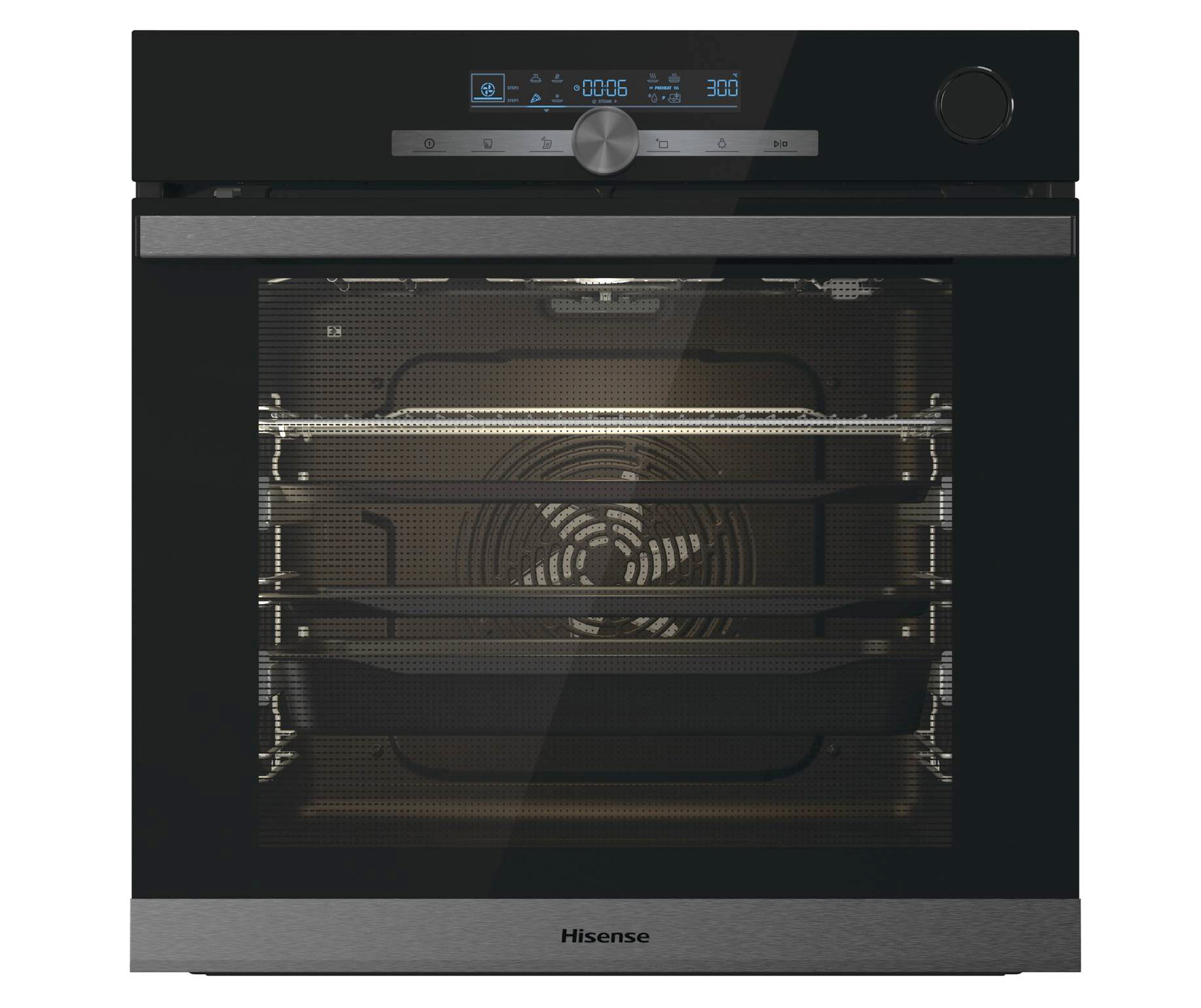 La cavità XL da 77 litri permette la cottura simultanea su 5 livelli nel forno BSA66334PG di Hisense. In classe energetica A+, ha 23 funzioni tra cui quella pirolitica per la pulizia, quella pizza a 300°C e permette di aggiungere il vapore alle preparazioni semplicemente premendo il pulsante Steam Add Plus. Offre un monitoraggio da remoto e il controllo tramite l’app ConnectLife. Prezzo 749 euro. www.hisense.it La cavità XL da 77 litri permette la cottura simultanea su 5 livelli nel forno BSA66334PG di Hisense. In classe energetica A+, ha 23 funzioni tra cui quella pirolitica per la pulizia, quella pizza a 300°C e permette di aggiungere il vapore alle preparazioni semplicemente premendo il pulsante Steam Add Plus. Offre un monitoraggio da remoto e il controllo tramite l’app ConnectLife. Prezzo 749 euro. www.hisense.it